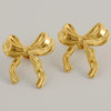 1 Pair Sweet Bow Knot 304 Stainless Steel Ear Studs