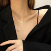 [Whole Body Titanium Steel] Tulip Pearl Pendant Necklace Light Luxury Classic Style Necklace