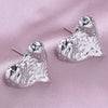 1 Pair Simple Style Classic Style Heart Shape Plating 304 Stainless Steel Ear Studs