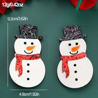 Christmas Cute Sweet Women's Christmas Tree Santa Claus Snowman Alloy Plastic Hair Clip