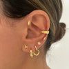 1 Pair Simple Style Geometric Star Inlay Copper Zircon Gold Plated Earrings Ear Studs