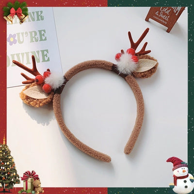 Christmas Cute Sweet Women's Antlers Imitation Antlers Flocking Hair Band