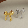 1 Pair Sweet Bow Knot 304 Stainless Steel Ear Studs