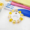 cartoon style heart shape flower resin hair clip 1 set