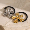 Women's Elegant Luxurious Classic Style Flower 304 Stainless Steel Hair Tie