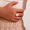 Jewelry Simple Style Commute Geometric 304 Stainless Steel Shell 18K Gold Plated Inlay Open Rings