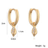 1 Pair Simple Style Commute Geometric Plating Inlay Copper Zircon Earrings