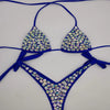 women's solid color 2 piece set bikinis