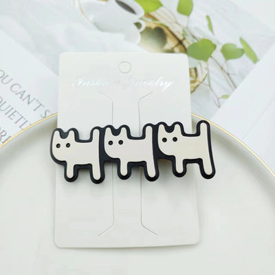 cartoon style cat acetic acid sheets handmade hair clip 1 piece