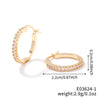 1 Pair Hip-Hop Simple Style Circle Plating Inlay Copper Zircon K Gold Plated Earrings