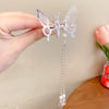 cute fashion sweet butterfly alloy metal artificial pearls hair clip