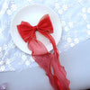 cartoon style bow knot organza rhinestone hair clip