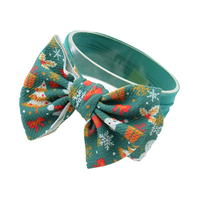 casual plaid bow knot cloth hair band