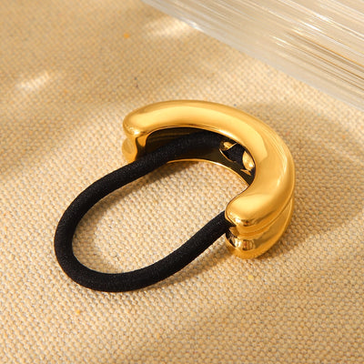 Simple Style Classic Style Women's Geometric Semi-Circular Arc Bow Knot 304 Stainless Steel Titanium Steel Hair Tie