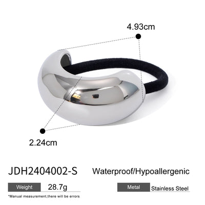 Women's Simple Style Geometric 304 Stainless Steel Plating Hair Tie