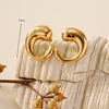 1 Pair Vintage Style Simple Style C Shape Geometric 304 Stainless Steel 18K Gold Plated Ear Studs