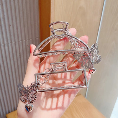 butterfly metal geometric hollow hair clip