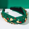 Christmas Simple Style Classic Style Women's Gingerbread Alloy Glass Inlay Hair Band