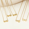 Jewelry Simple Style Classic Style Infinity 304 Stainless Steel Rhinestones 14K Gold Plated Inlay Stainless Steel Necklaces