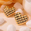 1 Set Novelty Classic Style Streetwear Geometric Heart Shape Bow Knot Inlay 304 Stainless Steel Pearl Imitation Gold  Ear Studs