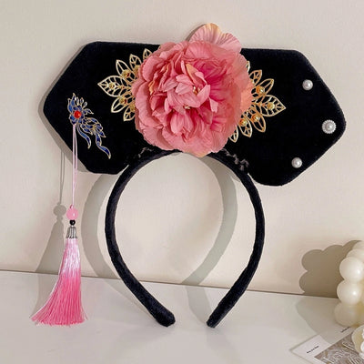 Gege hairband palace style noble flag head hoop Zhen Huan legend empress imperial concubine hairpin performance props headdress hair accessories