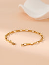 Simple Style Classic Style Geometric 304 Stainless Steel 18K Gold Plated Bracelets In Bulk