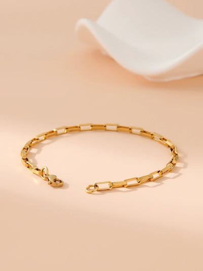 Simple Style Classic Style Geometric 304 Stainless Steel 18K Gold Plated Bracelets In Bulk