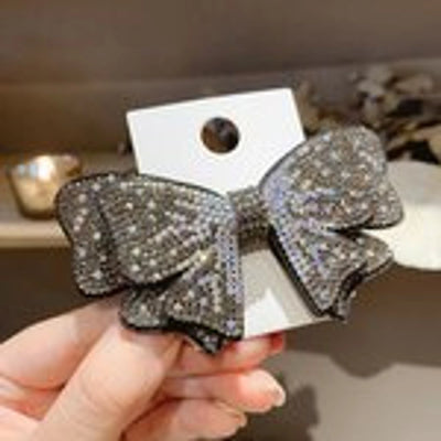 Women's Simple Style Shiny Bow Knot Brass Inlay Rhinestones Hair Clip