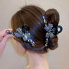 Full diamond bow large hair clip high-grade updo hairpin female back spoon  New elegant clip headdress