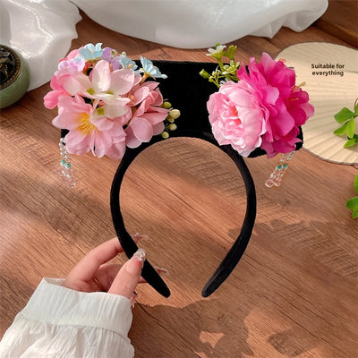 Gege hairband palace style noble flag head hoop Zhen Huan legend empress imperial concubine hairpin performance props headdress hair accessories