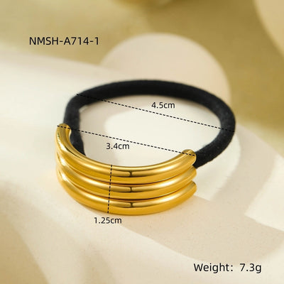 Women's Simple Style Classic Style Geometric Titanium Steel Plating Hair Tie