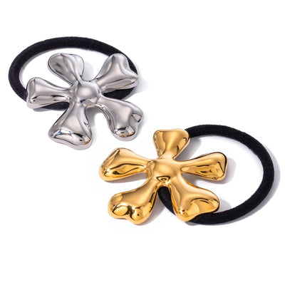 Women's Elegant Luxurious Classic Style Flower 304 Stainless Steel Hair Tie