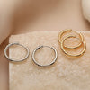 1 Pair Retro Simple Style Commute Geometric Copper Hoop Earrings