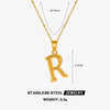 Jewelry Simple Style Cool Style letter 304 Stainless Steel 18K Gold Plated Plating Pendant Necklace