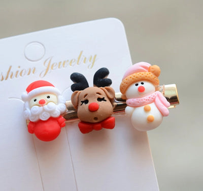 Christmas Fashion Girl'S Christmas Tree Arylic Hair Clip