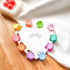 cartoon style heart shape flower resin hair clip 1 set