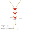 Jewelry Sweet Simple Style Bow Knot Titanium Steel Plating Necklace