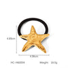 Women's IG Style Korean Style Starfish Heart Shape Bow Knot 304 Stainless Steel Plating Hair Tie