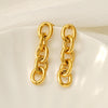 1 Pair Simple Style Classic Style Geometric 304 Stainless Steel 18K Gold Plated Drop Earrings