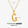 Jewelry Simple Style Cool Style letter 304 Stainless Steel 18K Gold Plated Plating Pendant Necklace