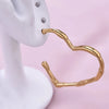 1 Pair Simple Style Classic Style Heart Shape Plating 304 Stainless Steel Ear Studs