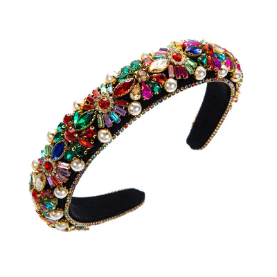 casual irregular rhinestone inlay hair band