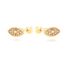 1 Pair Hip-Hop French Style Cool Style Devil's Eye Star Irregular Copper Zircon 24K Gold Plated Hoop Earrings Drop Earrings Ear Cuffs