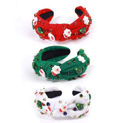 Christmas Cute Women's Christmas Tree Santa Claus Plastic Hair Band