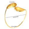 Simple Style Water Droplets Titanium Steel Bangle In Bulk