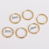 1 Pack of 12 Pairs Basic Vintage Style Simple Style Round 304 Stainless Steel Hoop Earrings Earrings