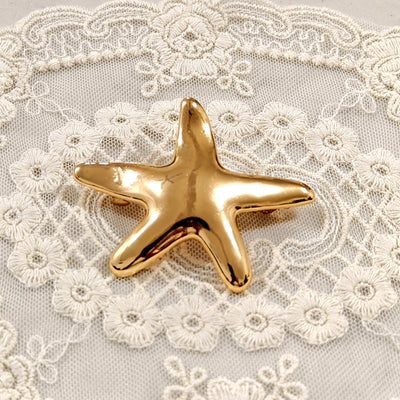 Women's Classic Style Scallop Starfish Flower 304 Stainless Steel Plating Hair Clip Hair Tie