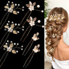 special gold leaf handmade pearl hairpin combination suit 7 pieces a group 7-piece headdress set