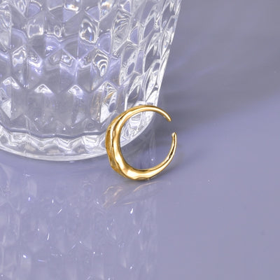 Jewelry Simple Style Classic Style Solid Color 304 Stainless Steel 18K Gold Plated Plating Open Rings