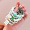 Women's Sweet Color Block Cloth Braid Hair Tie